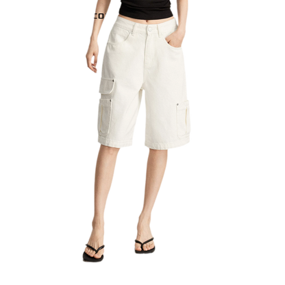Wide-Leg Cargo Shorts