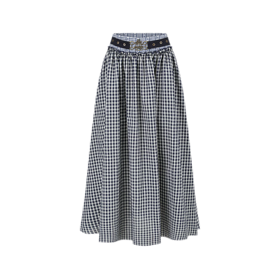 Navy Plaid (Skirt) / XS