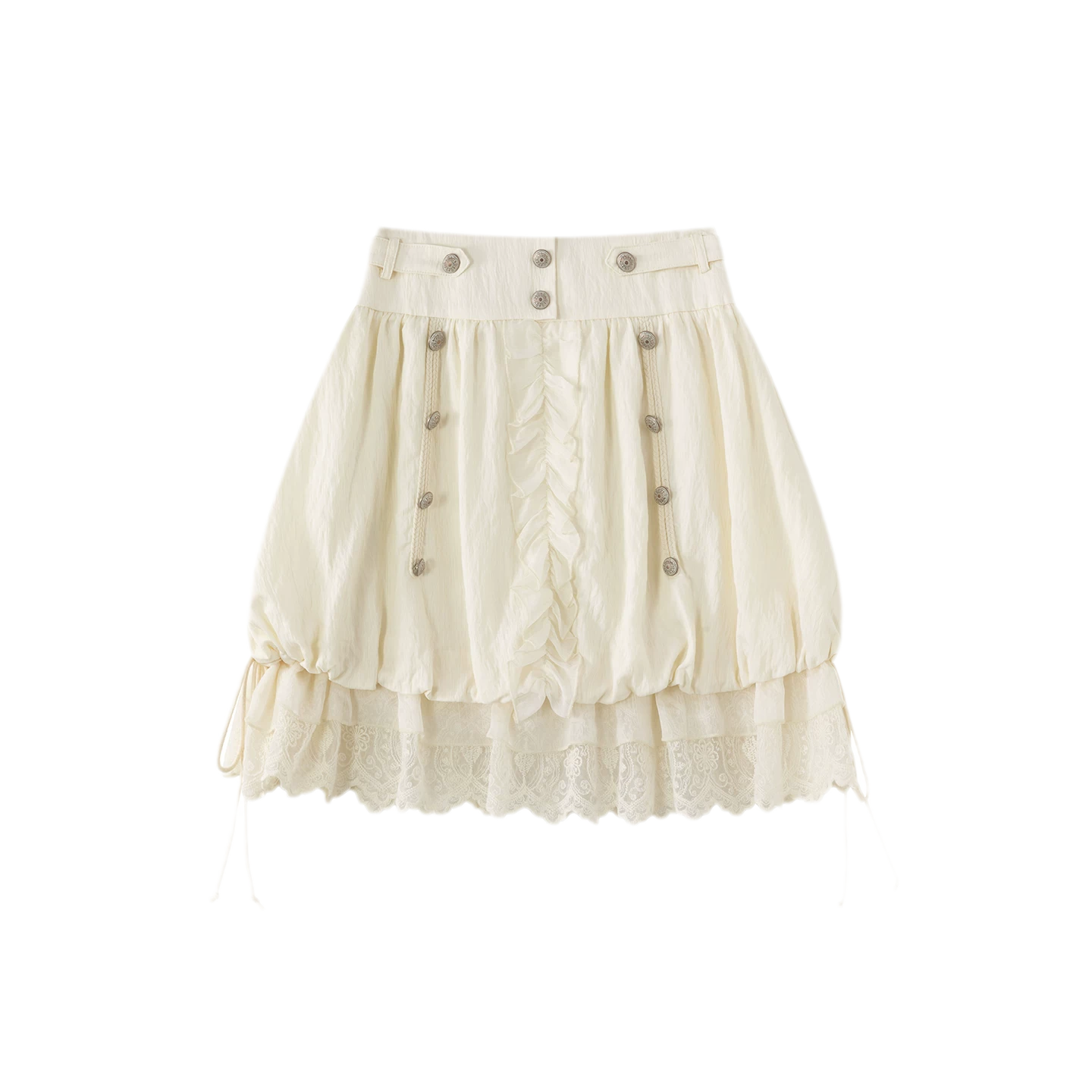 Lace Patchwork Bubble Skirt