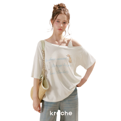 Lace Off-Shoulder Tee