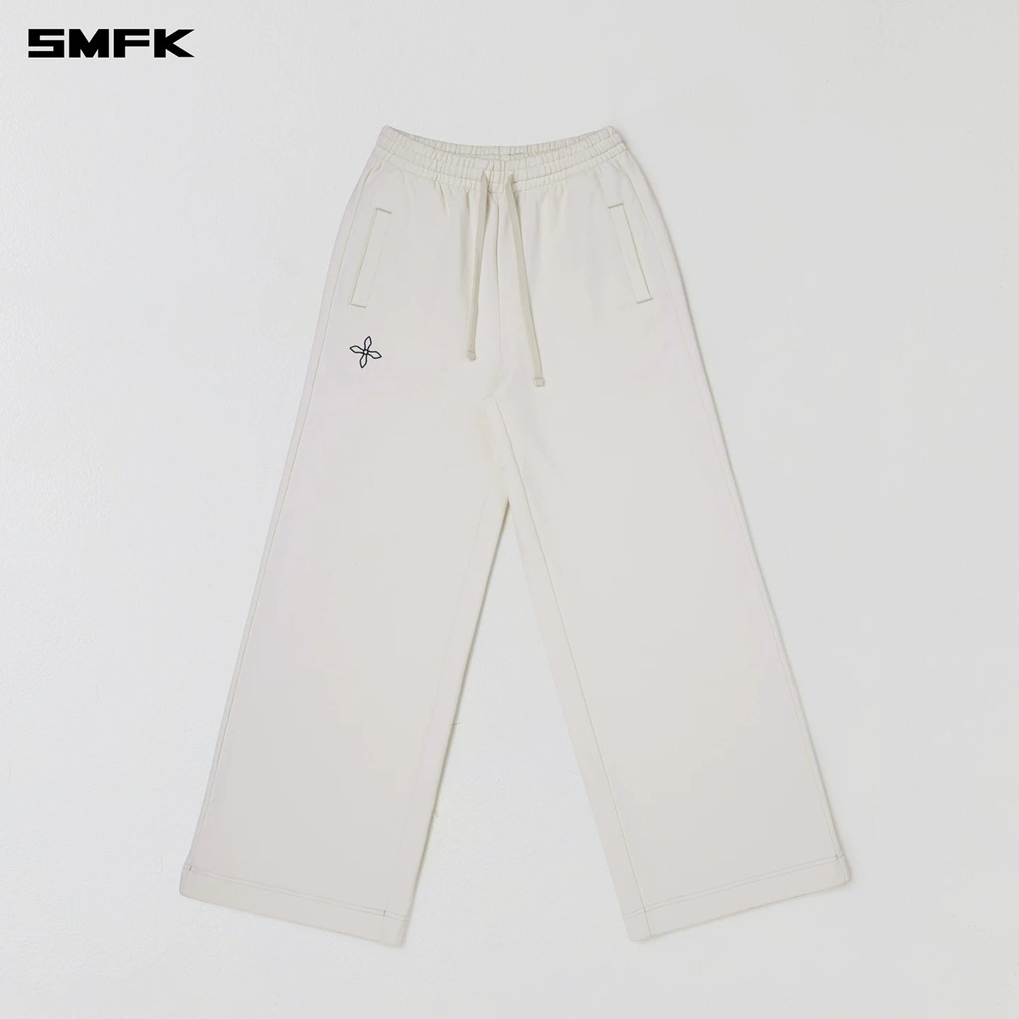 Cross Statue Wide-Leg Cotton Sweatpants