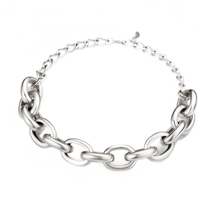 Oval Link Choker Necklace