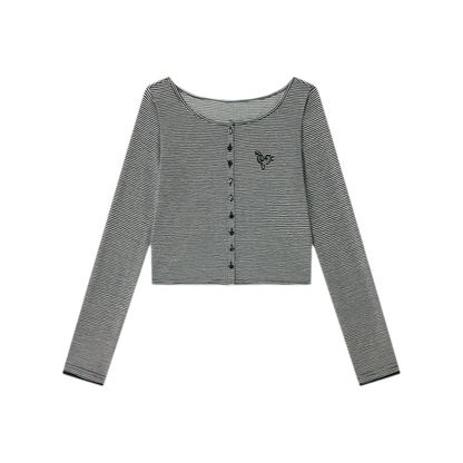 Striped Knit Cardigan Set
