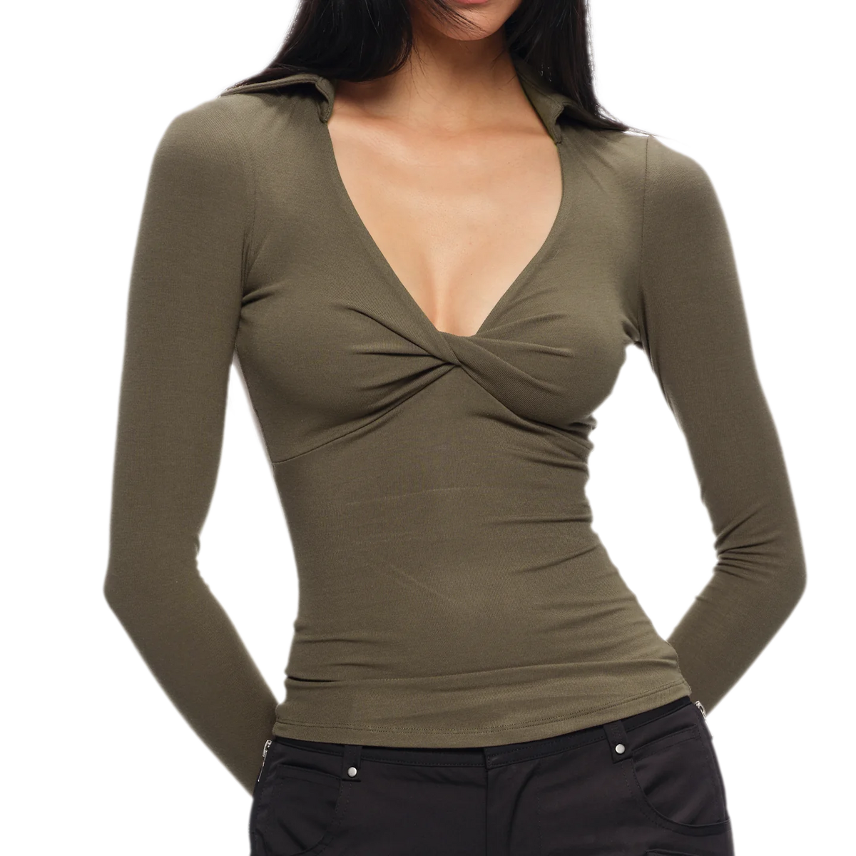 Twisted Knot Slim-Fit Top