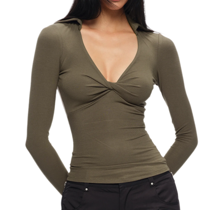 Twisted Knot Slim-Fit Top