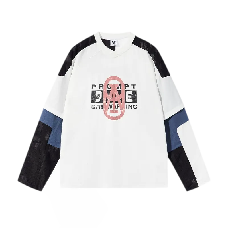Textured Color-Block Jersey T-Shirt
