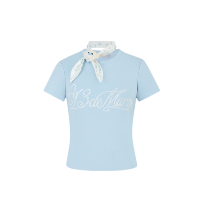Floral Crossover Short T-shirt