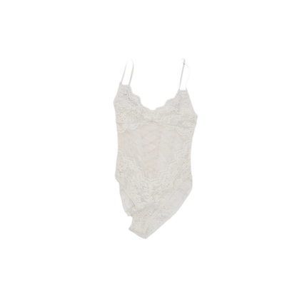 Body sculptant en dentelle floquée