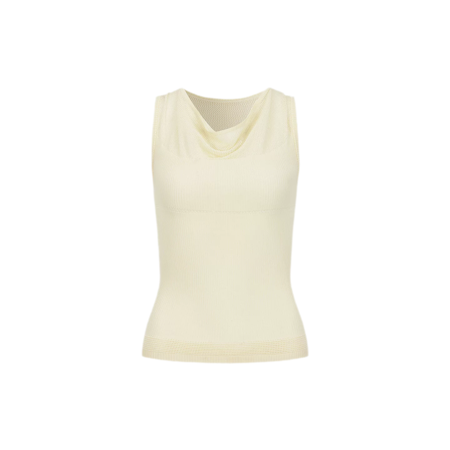 Cowl Mesh Knit Tank