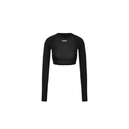 Rivet Cropped Raglan T-Shirt
