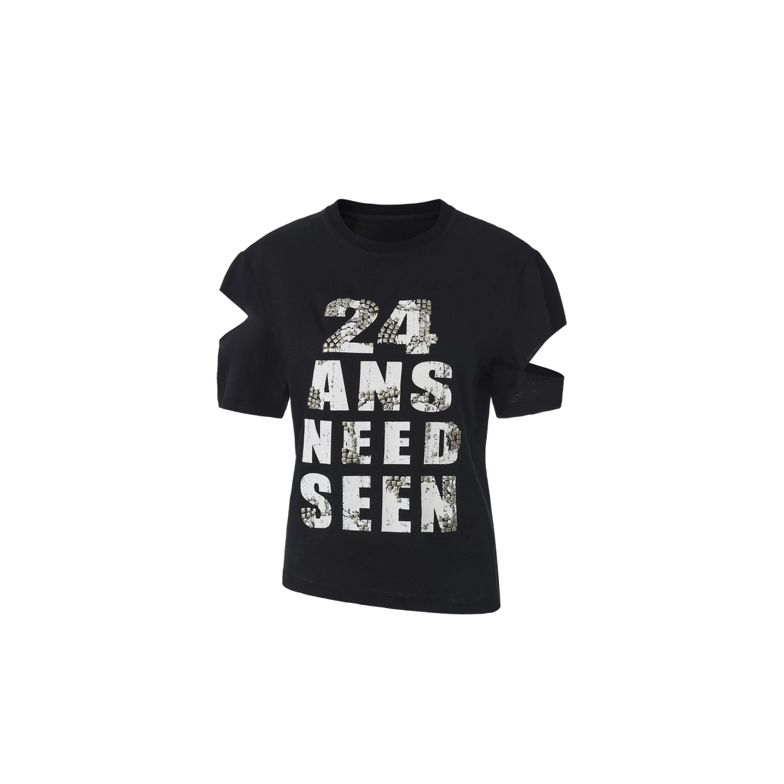 24ANS Lightweight Printed T-shirt – Black
