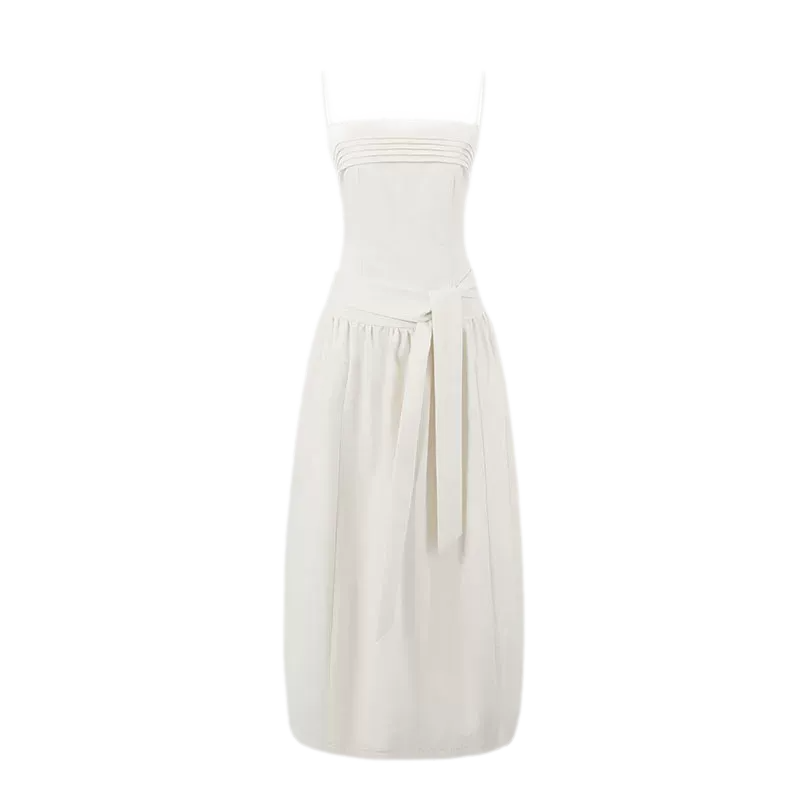 Tie Waist A-Line Dress