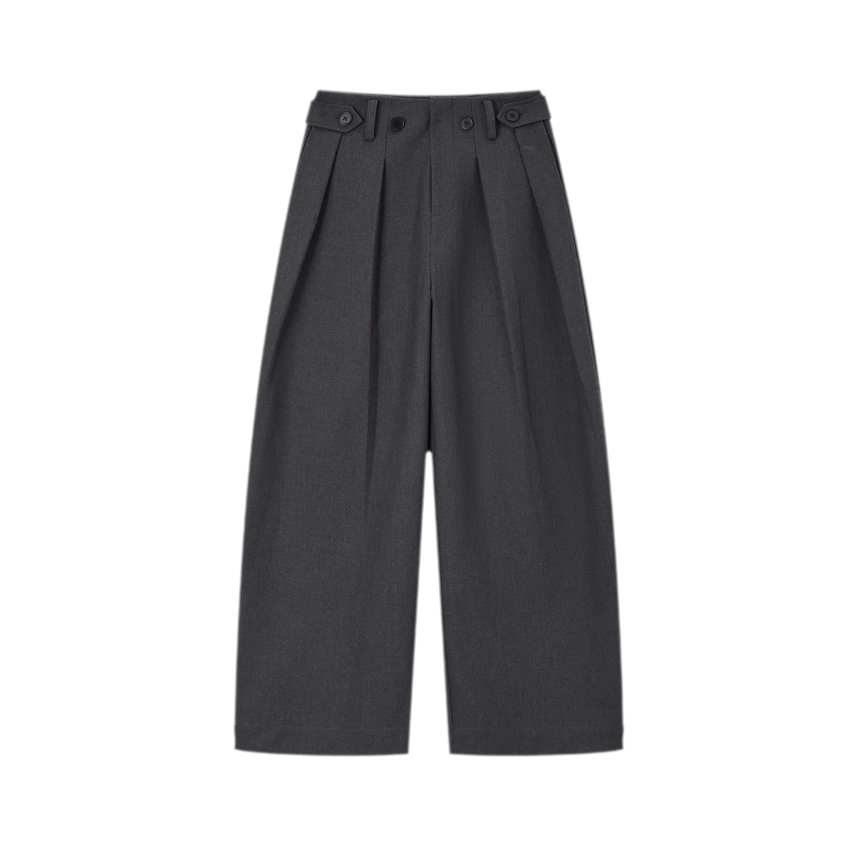 Double Pleat Curved Trousers
