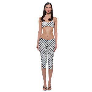 White Pants with Black Polka Dots / XS