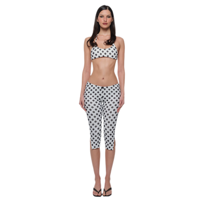 White Pants with Black Polka Dots / XS