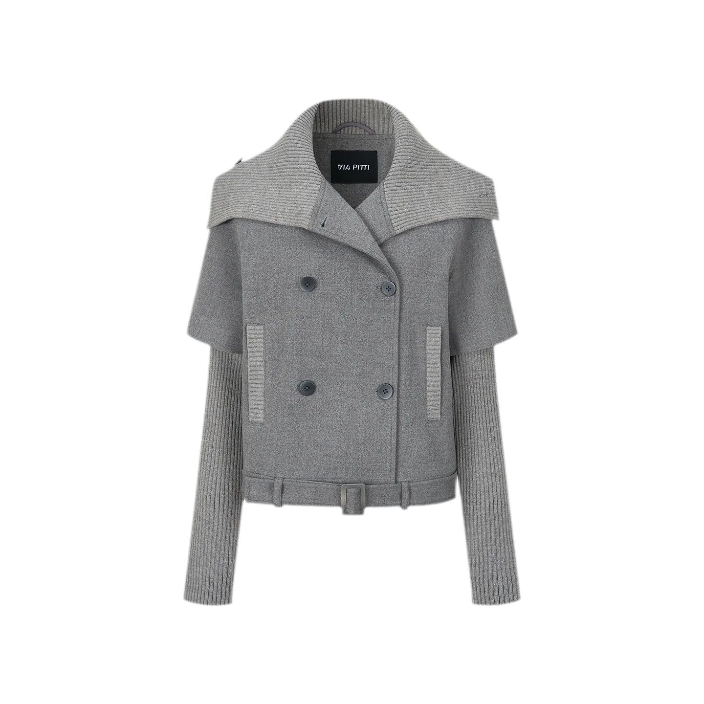 Cape Collar Cropped Jacket