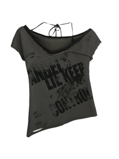 Asymmetric Graffiti T-Shirt