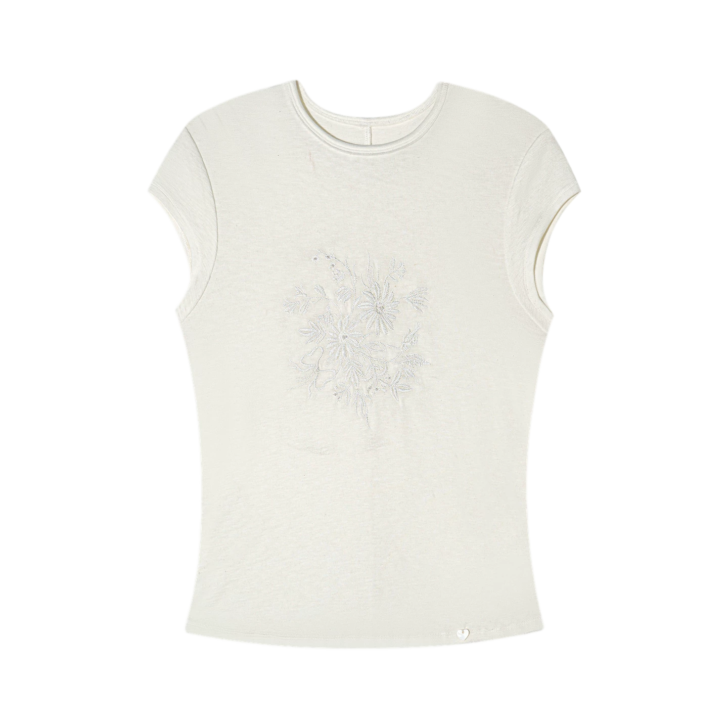 Embroidered Slim Fit Round Neck T-shirt