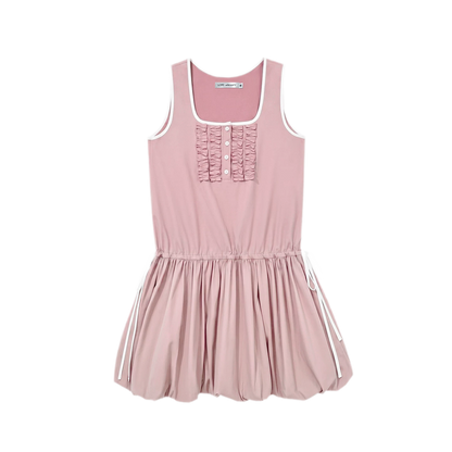Ruched Lace Bubble Dress