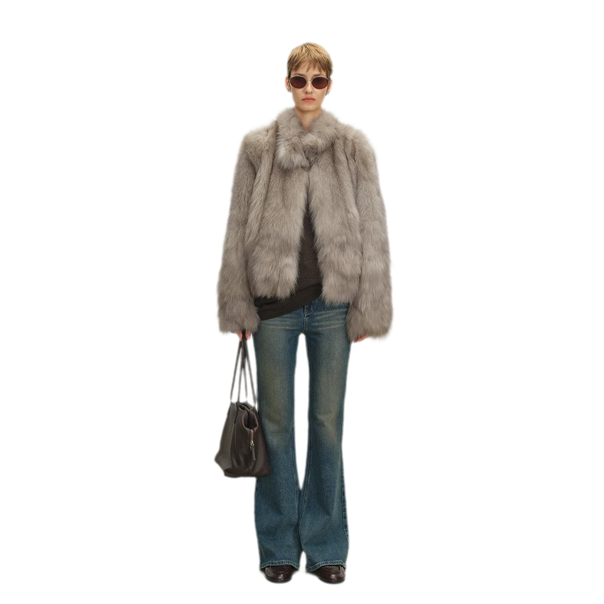 Hand-Dyed Fox Fur Jacket