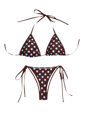 Blue Polka Dot Bra / S