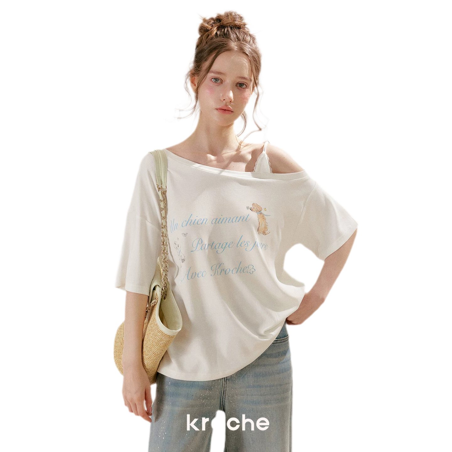 Lace Off-Shoulder Tee