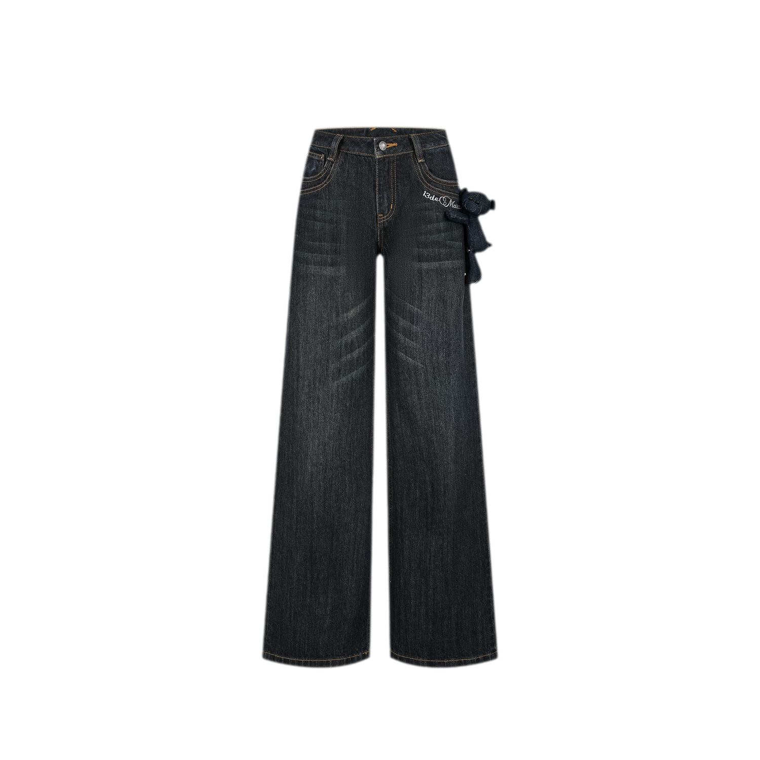 Mid-Low Waist Straight Jeans
