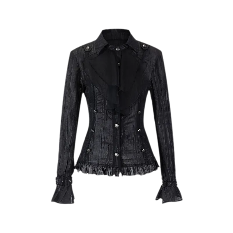 Gothic Ruffled Chiffon Shirt