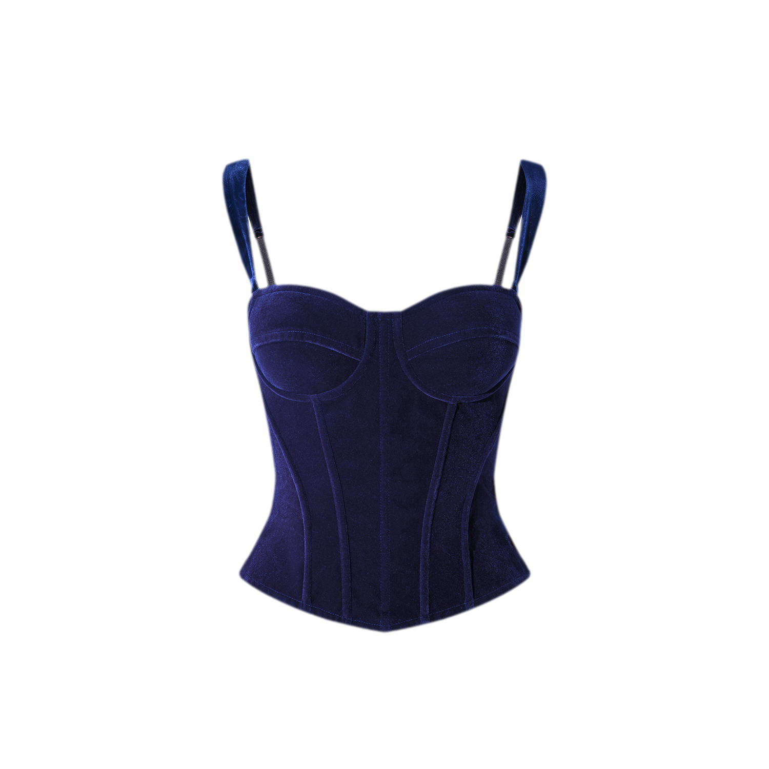 Velvet Boned Corset Top