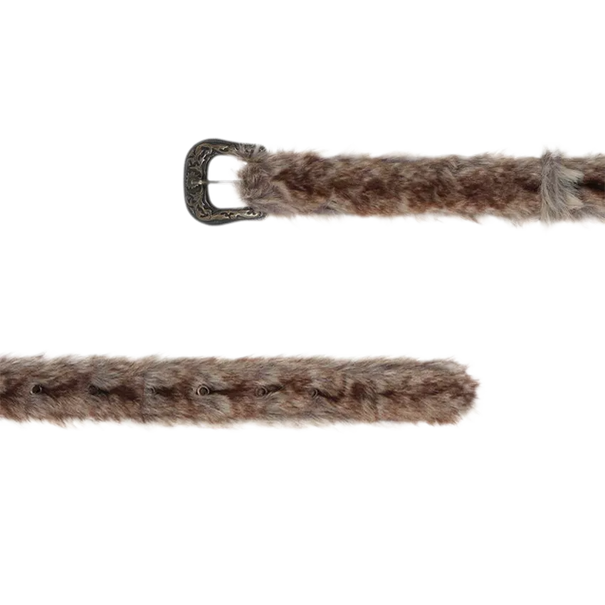 Gradient Faux-Fur Belt