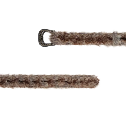 Gradient Faux-Fur Belt