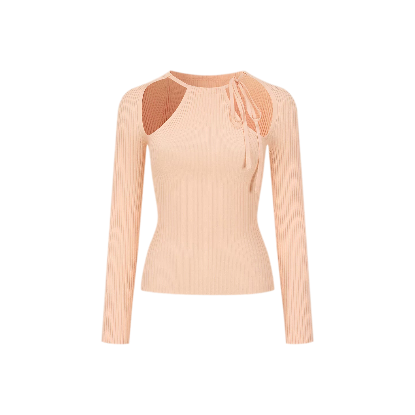 Ribbed Cutout Adjustable-Strap Knit Top