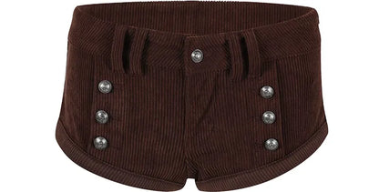 Corduroy Low-Rise Shorts