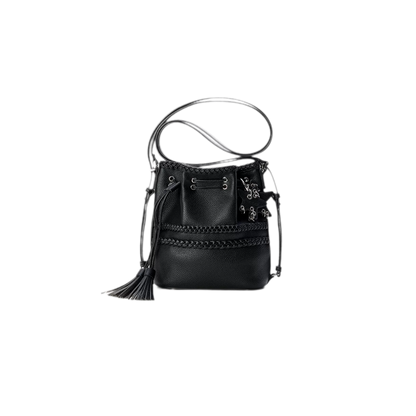 Braided Drawstring Bucket Backpack