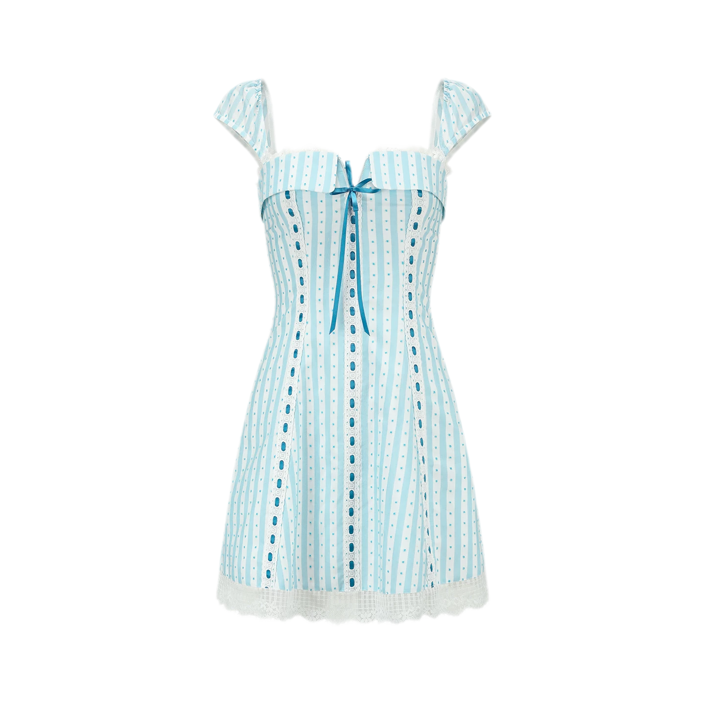 Striped Jacquard A-Line Dress