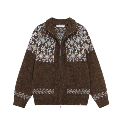 Cardigan en maille jacquard Fair Isle