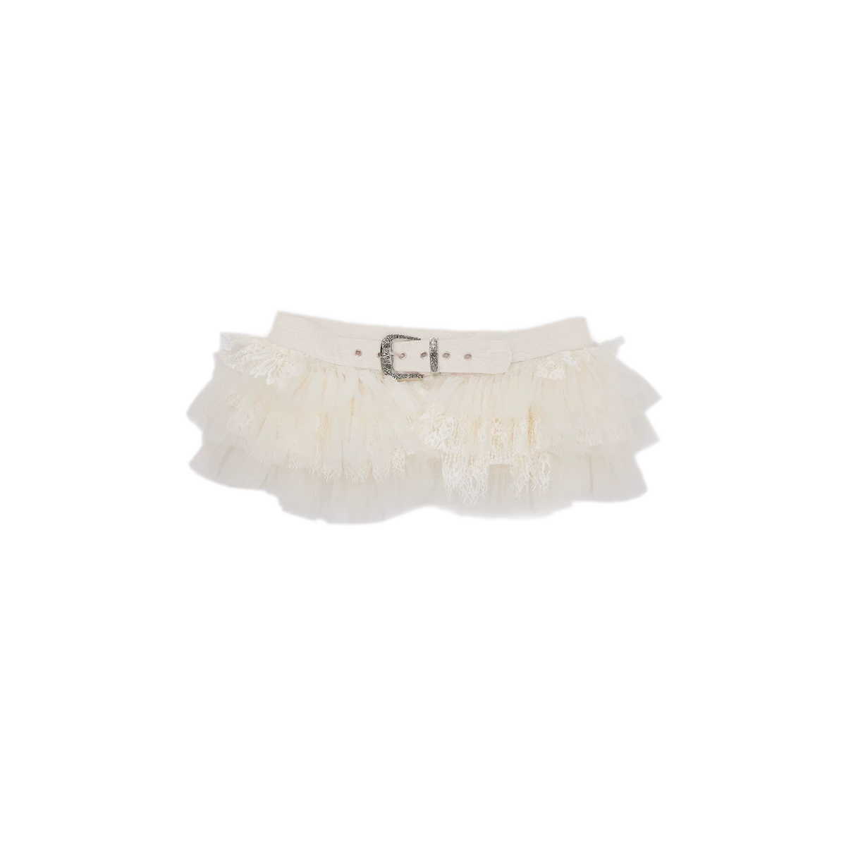 Layered Lace Waist Cincher Skirt
