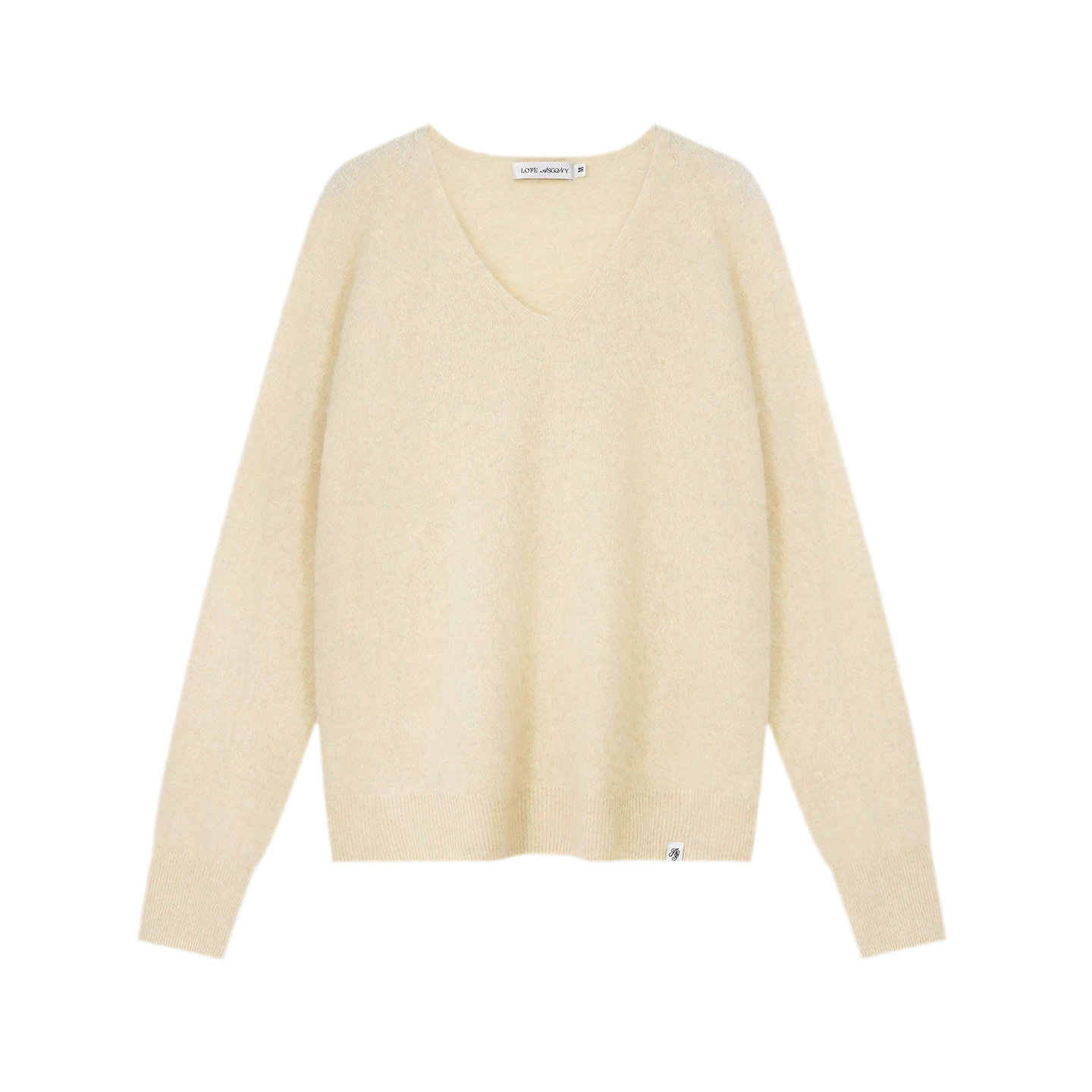 Brushed V-Neck Wool Sweater