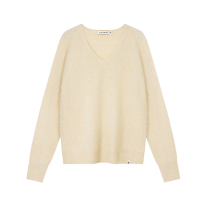 Brushed V-Neck Wool Sweater