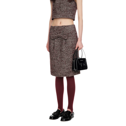 Bowknot Structured A-Line Skirt