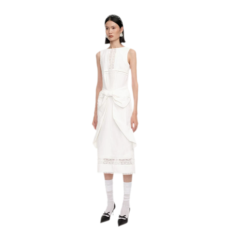 Elegant Bowknot Long Dress