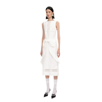 Elegant Bowknot Long Dress