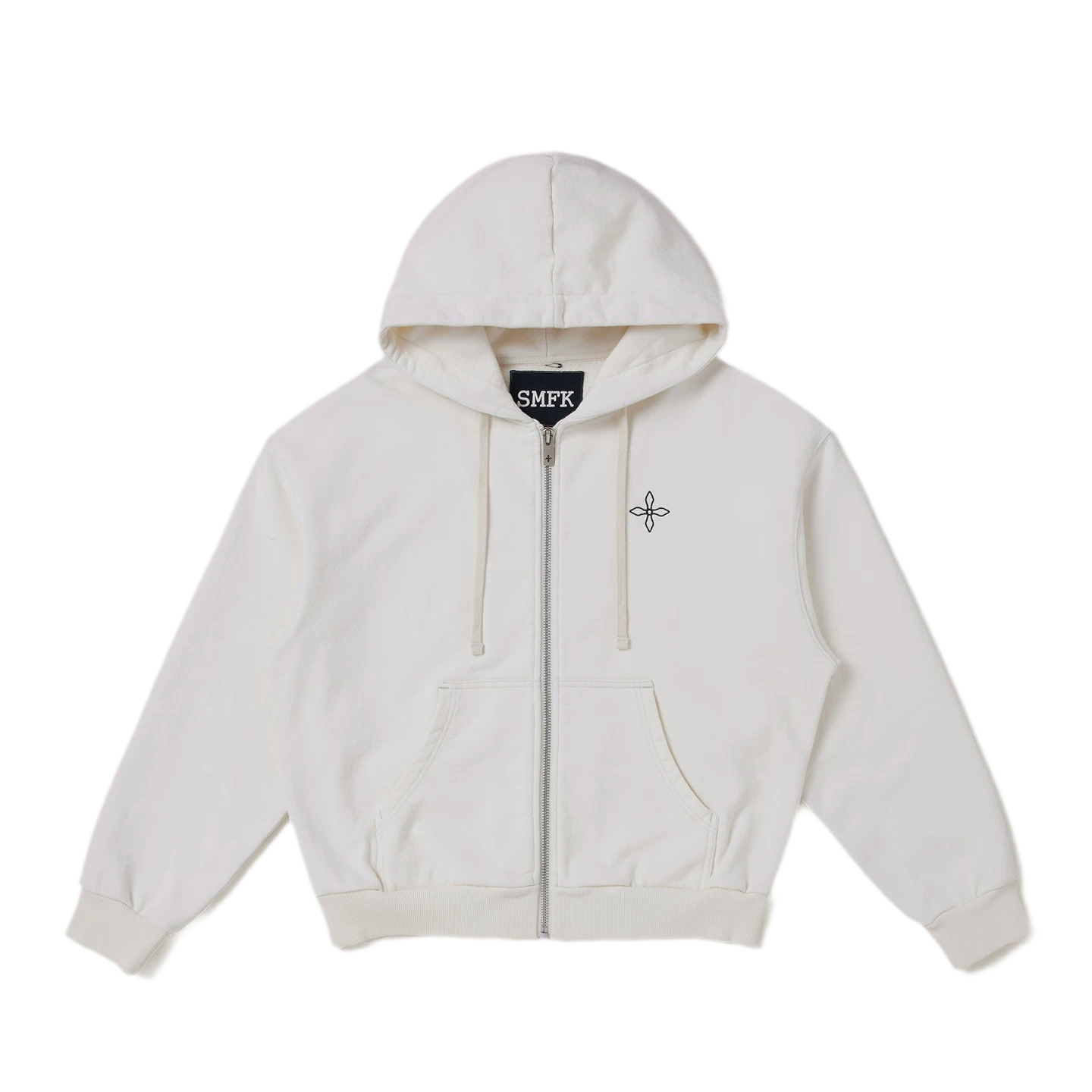 Cross Statue Oversized Zip-Up Hoodie