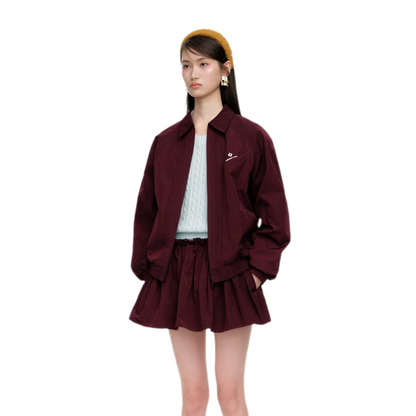 Pointed Collar Track Jacket