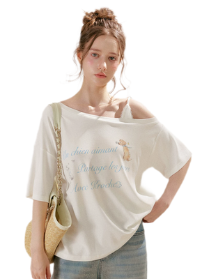 Modal Cotton Lace Tee