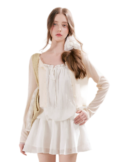 Lace Trim Cardigan