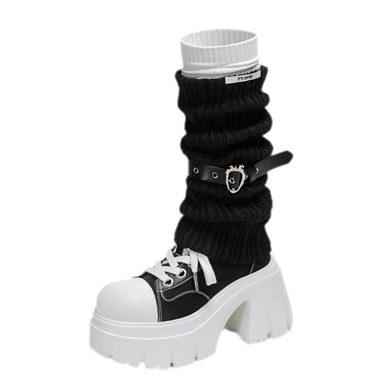 Platform High-Top Canvas Shoes