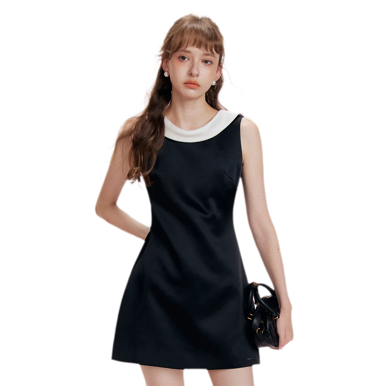 Satin Open-Back Bow Dress