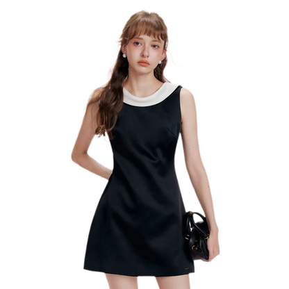 Satin Open-Back Bow Dress