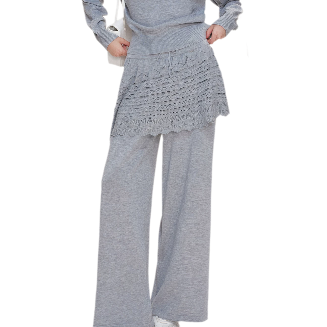 Wool Blend Asymmetric Knit Set